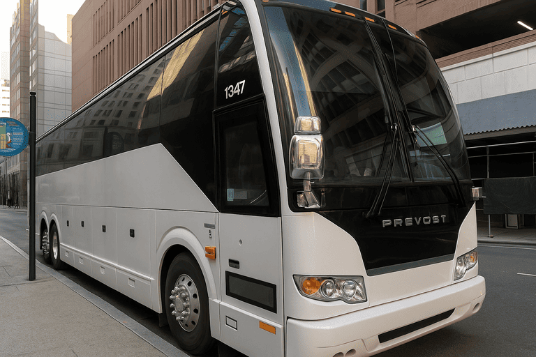 a Tustin Coach Bus Service coach bus