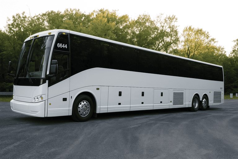 exterior of Tustin Coach Bus Service coach bus