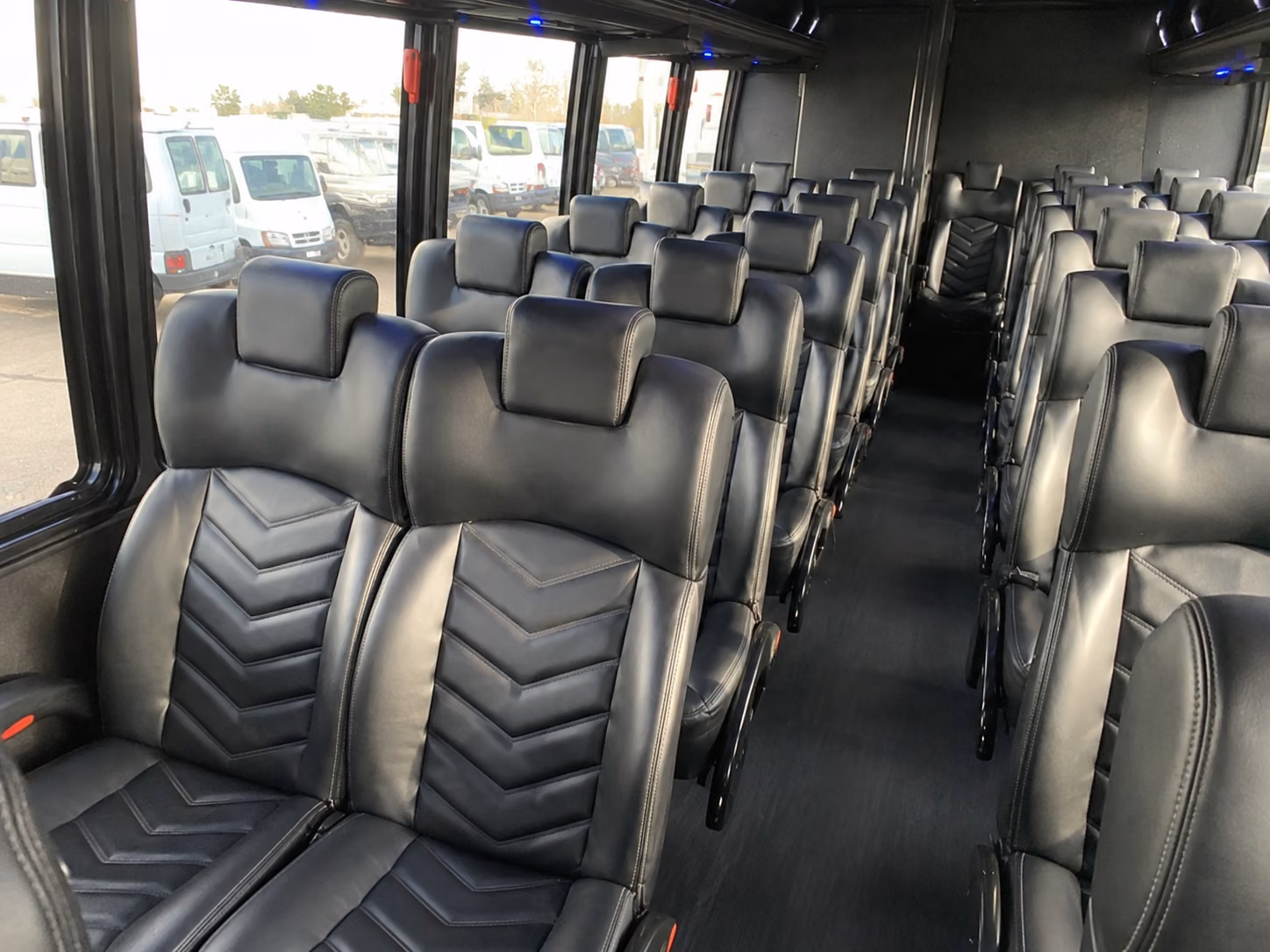 tustin 15 passenger minibus inside