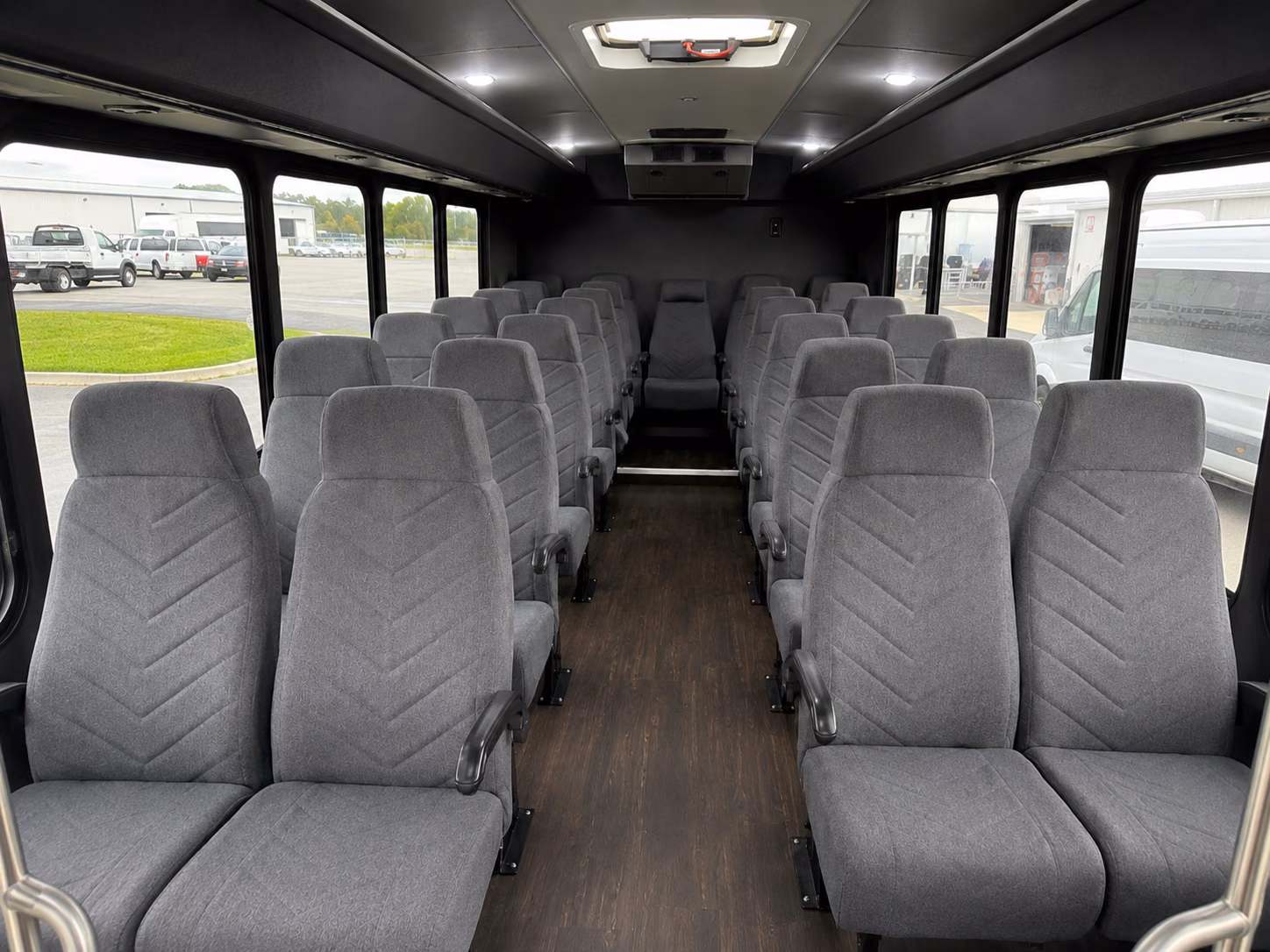 tustin 18 passenger minibus interior