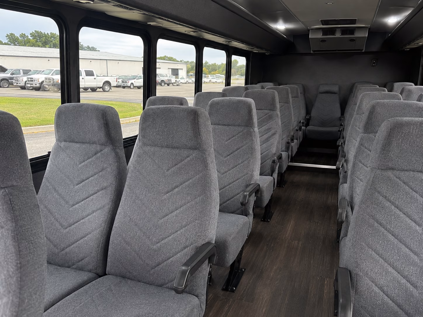 tustin 20 passenger minibus interior