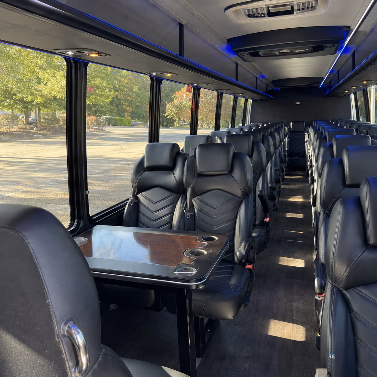 tustin 25 passenger minibus inside