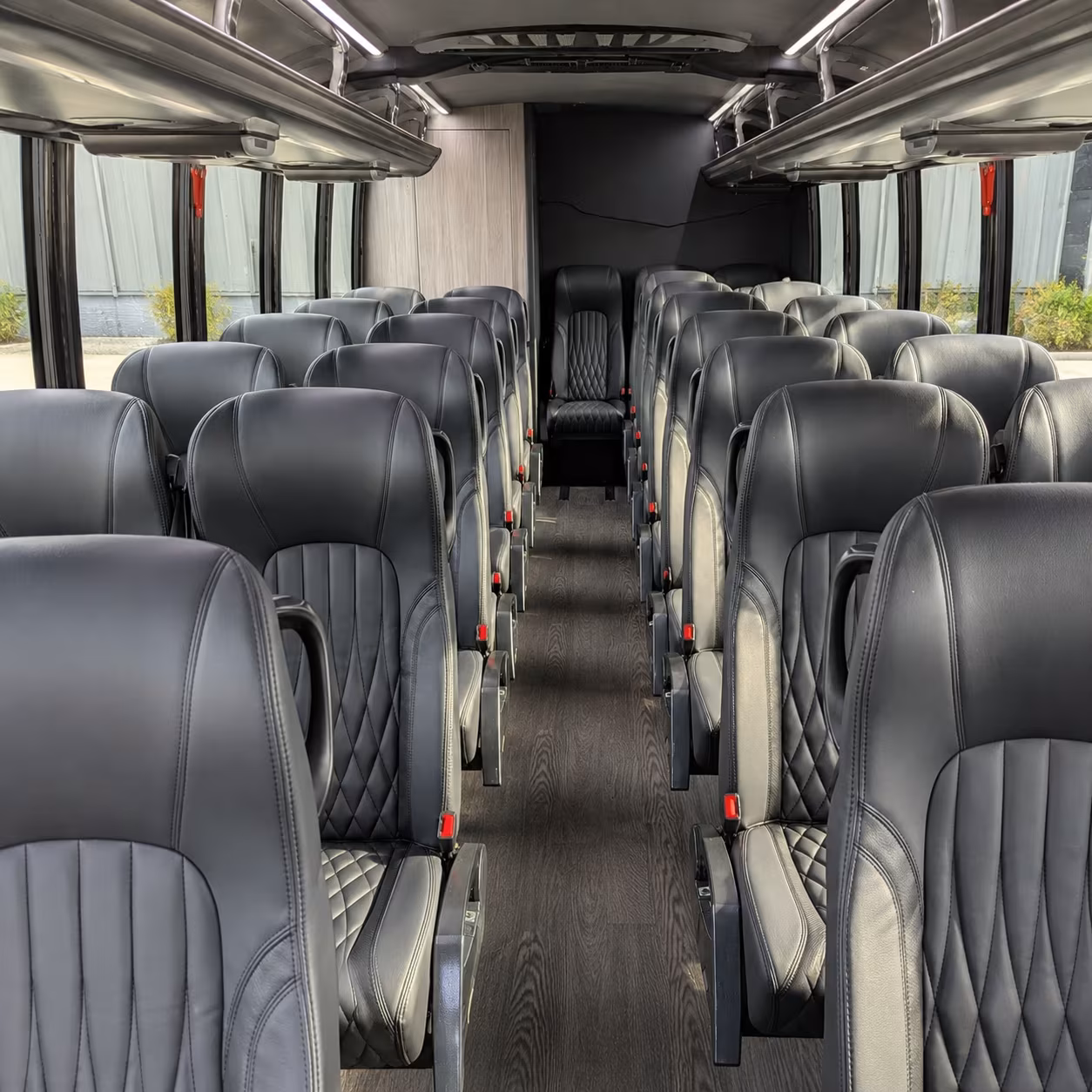 tustin 28 passenger minibus interior