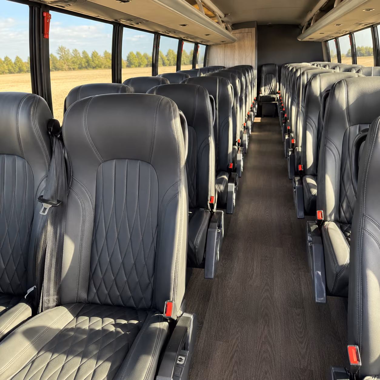 tustin 35 passenger minibus inside