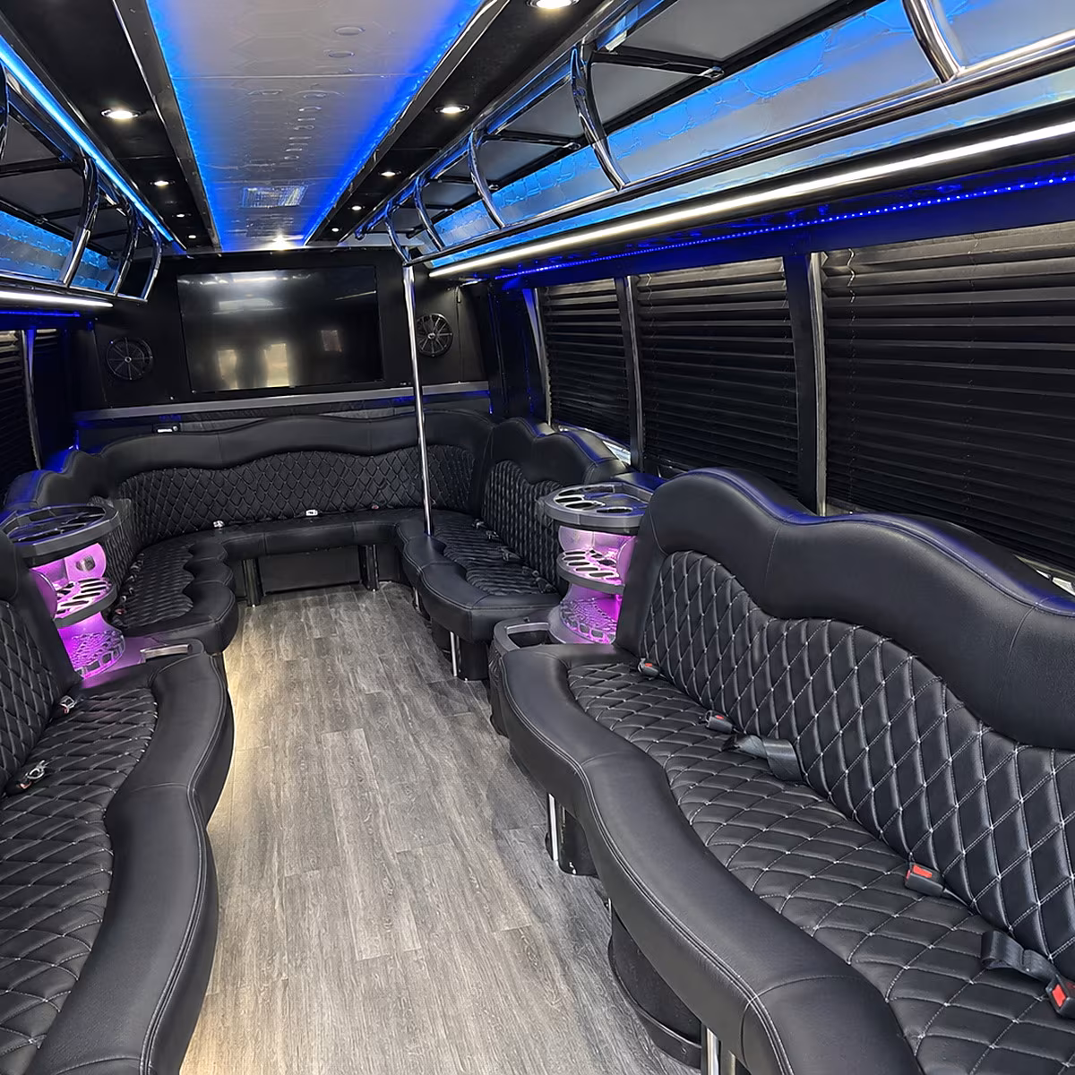 tustin party bus rental interior