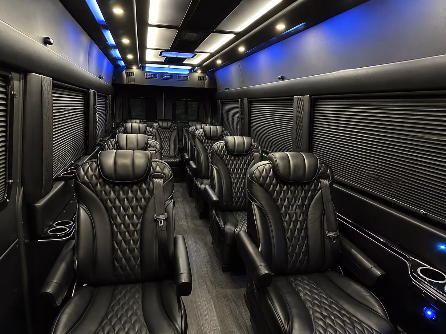 tustin sprinter van with driver inside
